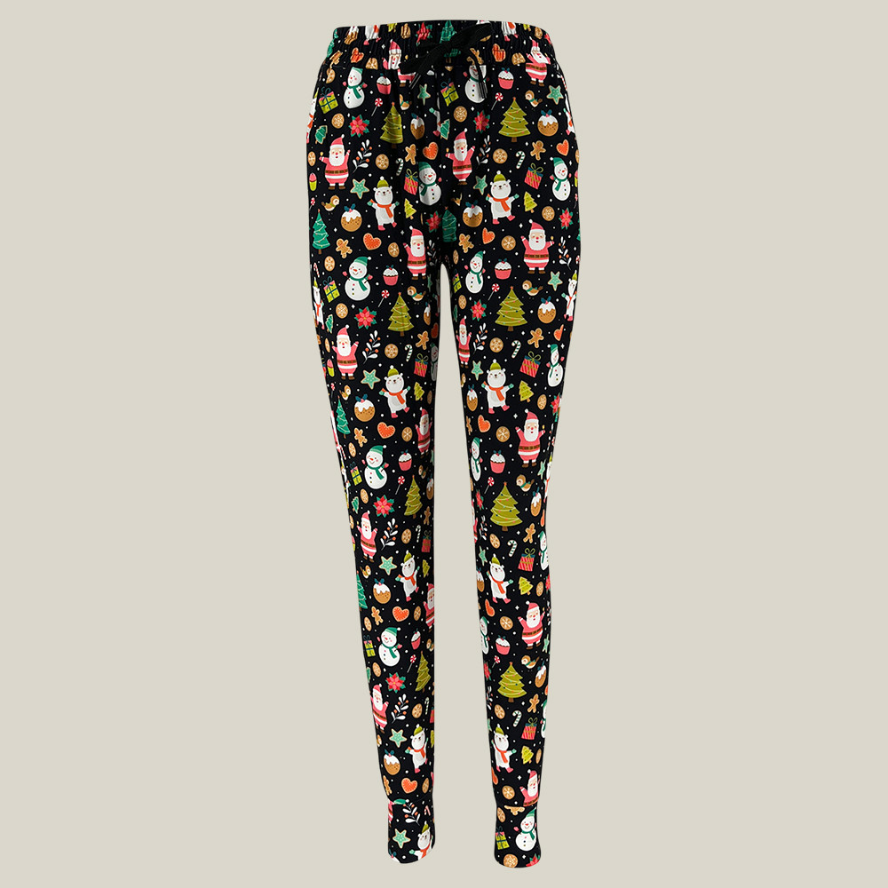 Santa's Wonderland Leggings Christmas Themed Squat Proof Leggings Yoga Gifts For Her