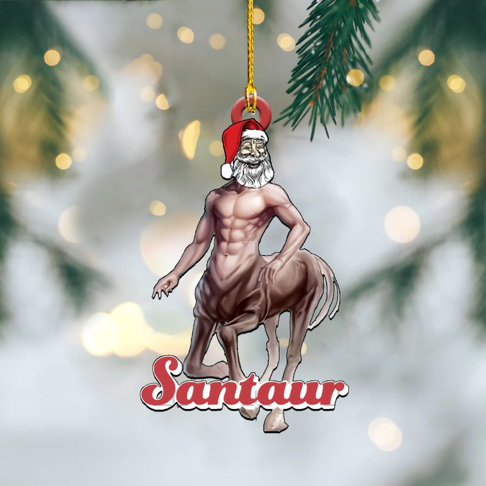 Santaur Christmas Ornament Holiday Santa Santaur Ornament For Tree Decorating Ideas