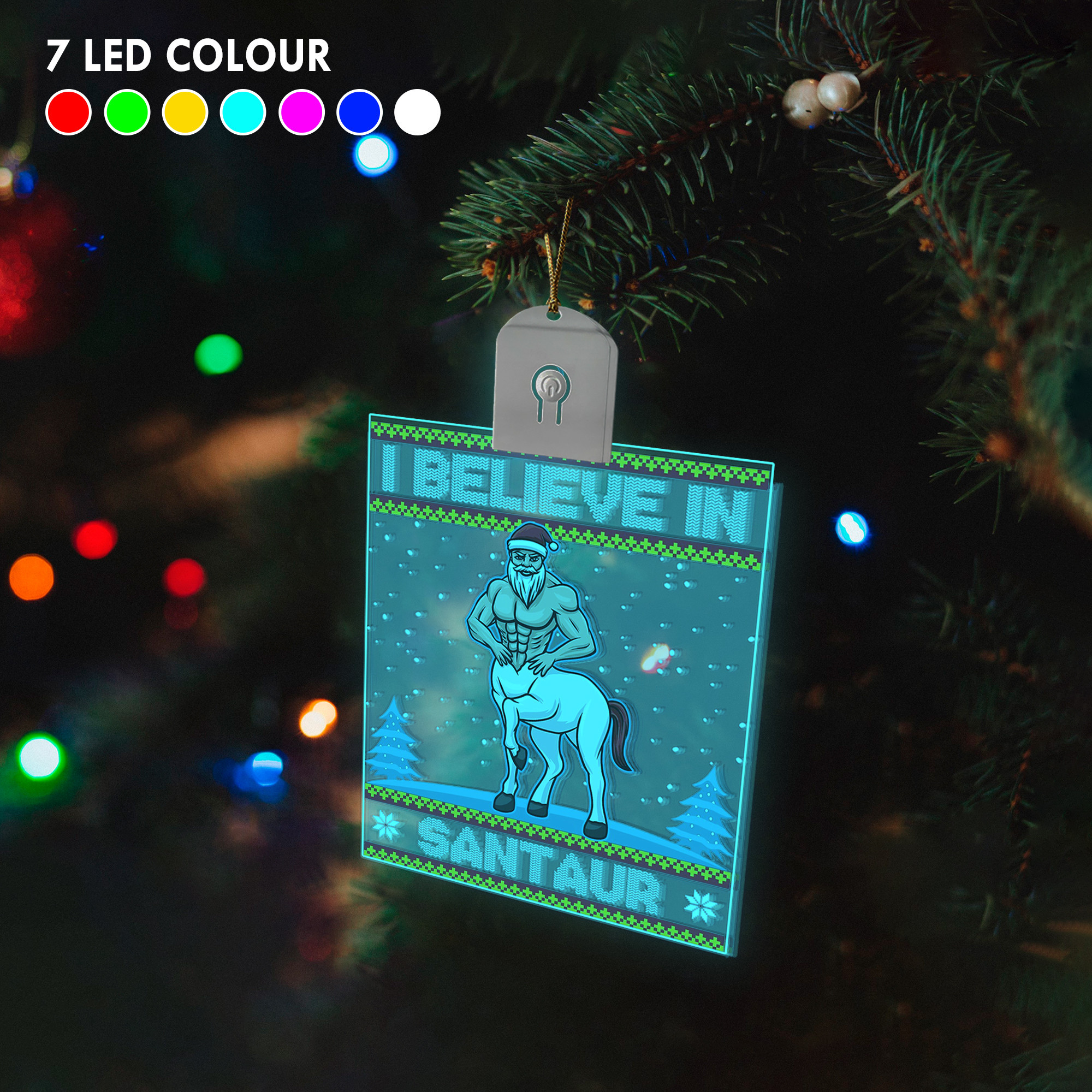 Santaur Led Christmas Ornament Santa Centaur Ornament I Believe In Santaur