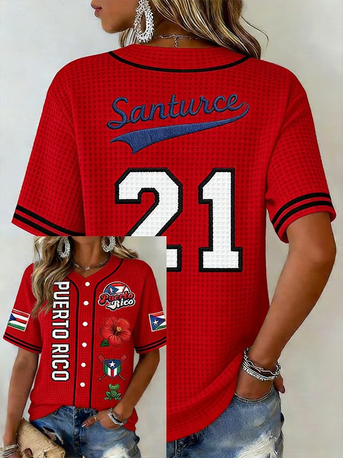 Santurce WBC 2026 Baseball Jersey Puerto Rico 21 Fan Shirt Puerto Rican Baseball Pride Gift Fans