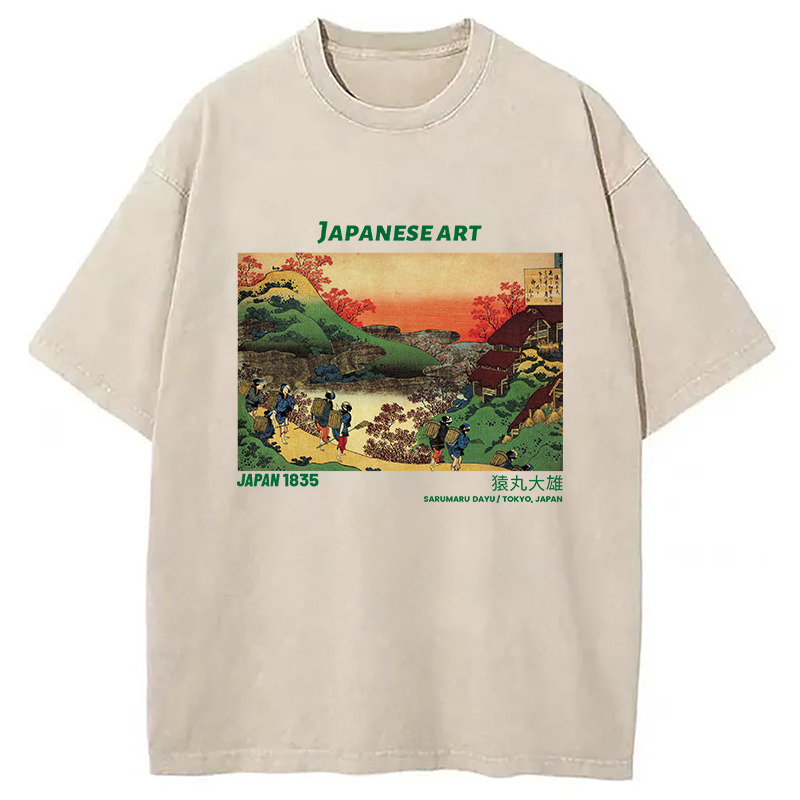 Sarumaru Dayu Washed T-Shirt Everyday Comfort Graphic Shirt Gifts For Sister