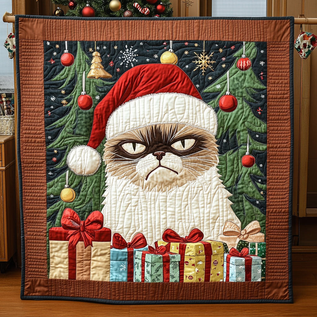 Sassy Santa Quilt Beautiful Printed Quilt Blanket for Home Aesthetics