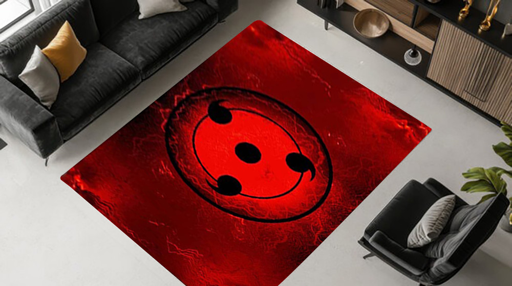 Sasuke Akatsuki Sharingan Rinnegan Rug Floor Mat Gifts For Anime Lovers