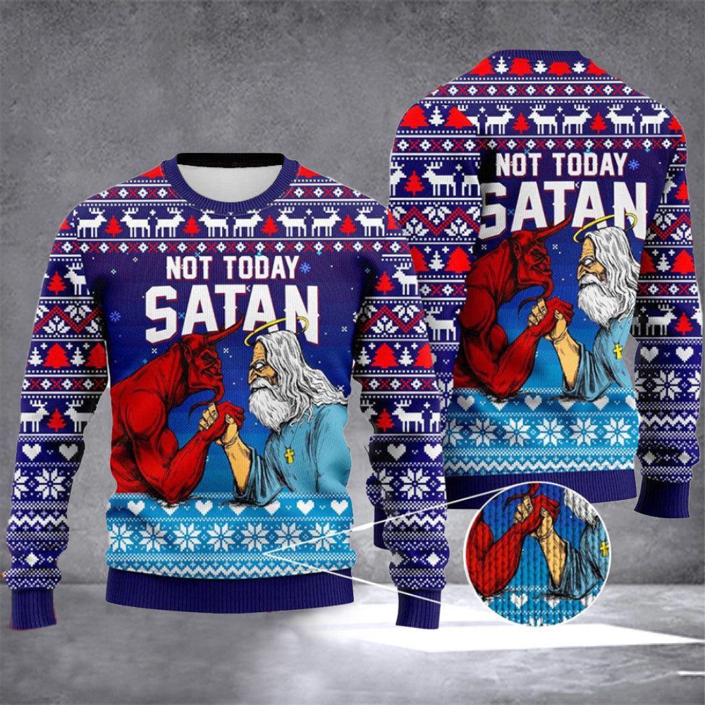Satanic Christmas Sweater Baphomet Ugly Christmas Sweater Jesus Not Today Satan Satanic Christmas Sweater Baphomet Ugly Christmas Sweater Jesus Not Today Satan