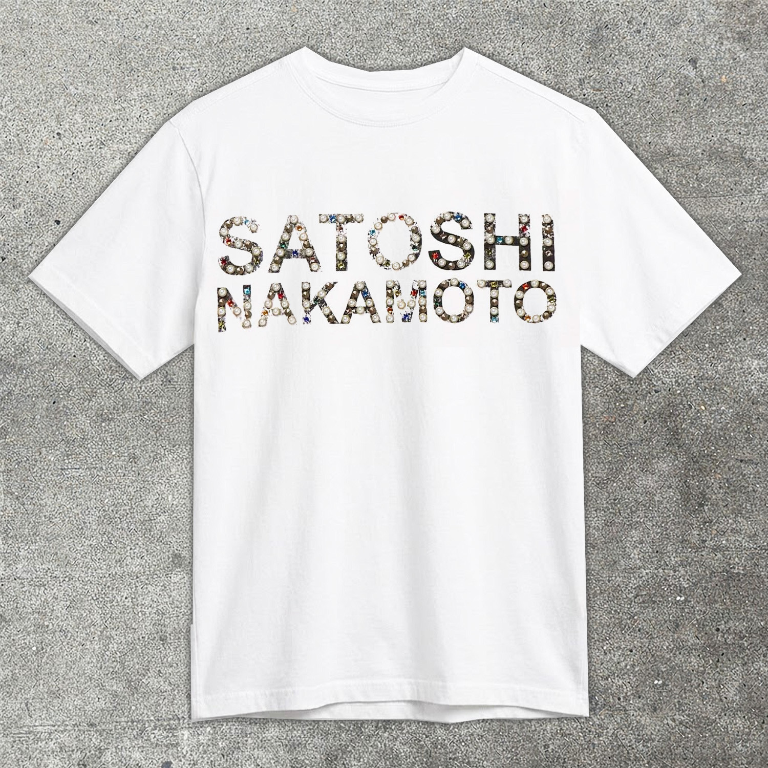 Satoshi Nakamoto Crystal Logo T-Shirt Bitcoin Crypto Fan Merch Luxury Trending Gift For Crypto Fans