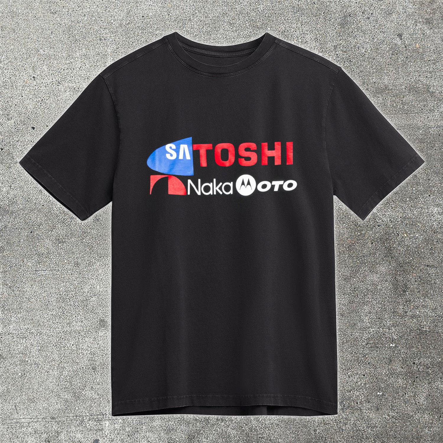 Satoshi Nakamoto Samsung Motorola Inspired T-Shirt Bitcoin Trending Shirt Best Gift For Crypto Lovers