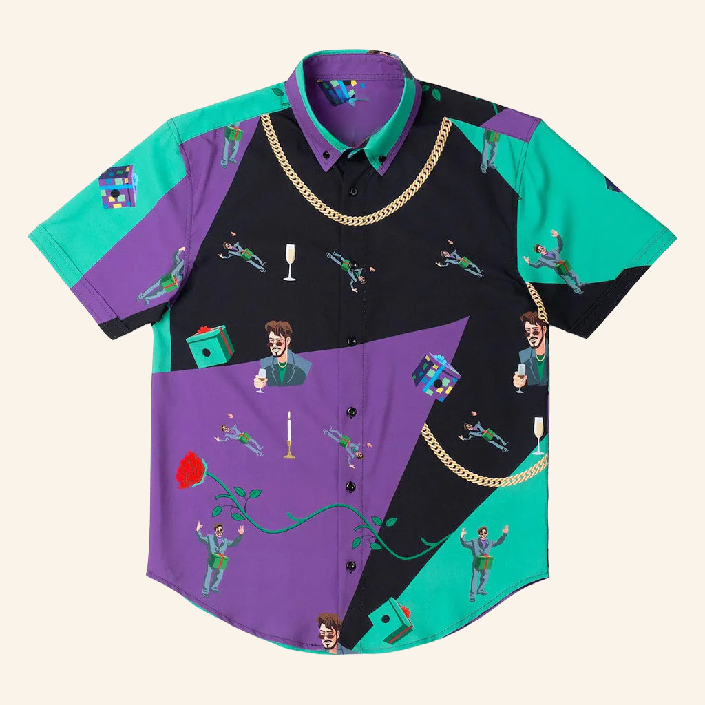 Saturday Night Live Merch SNL 50 x RSVLTS D In A B Button Up Shirt Gifts Ideas For Dad