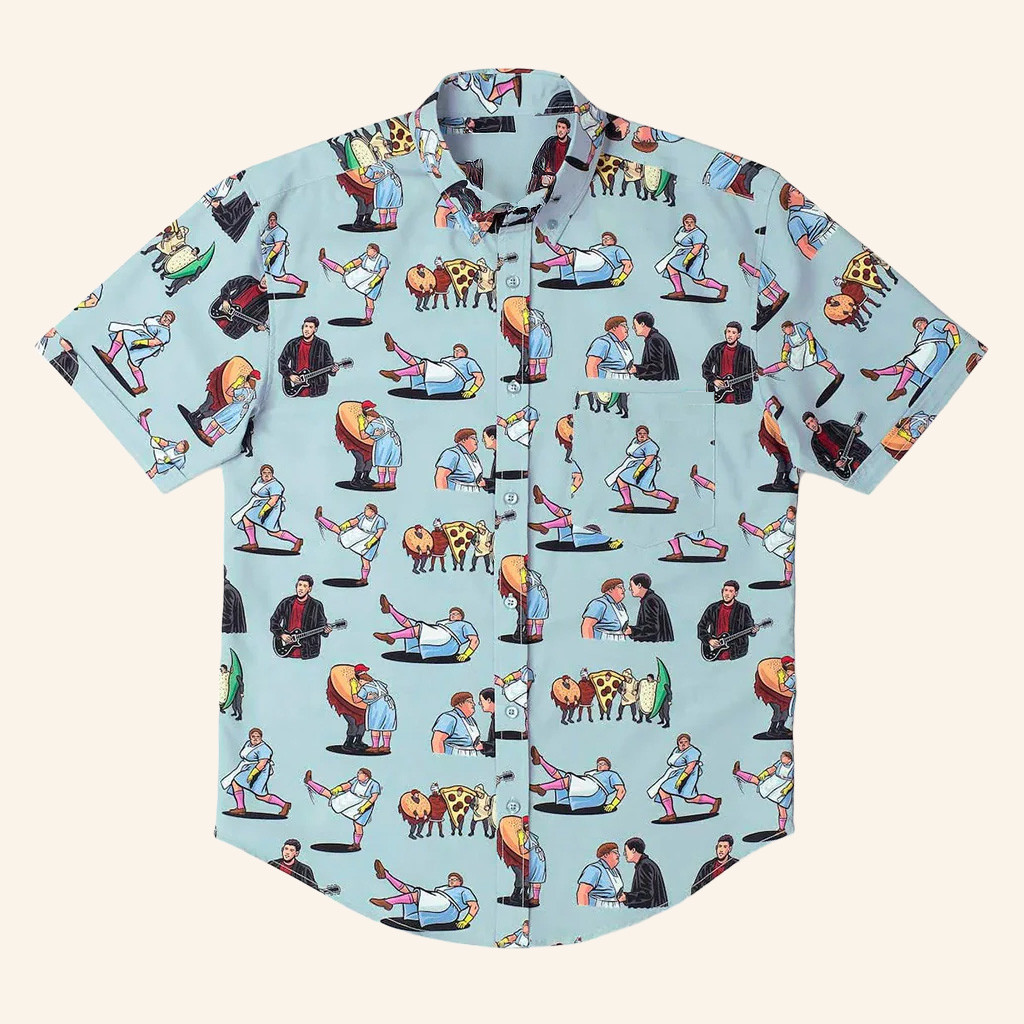 Saturday Night Live Merch SNL 50 x RSVLTS Lunch Lady Land Button Up Shirt Best Gifts For Fans