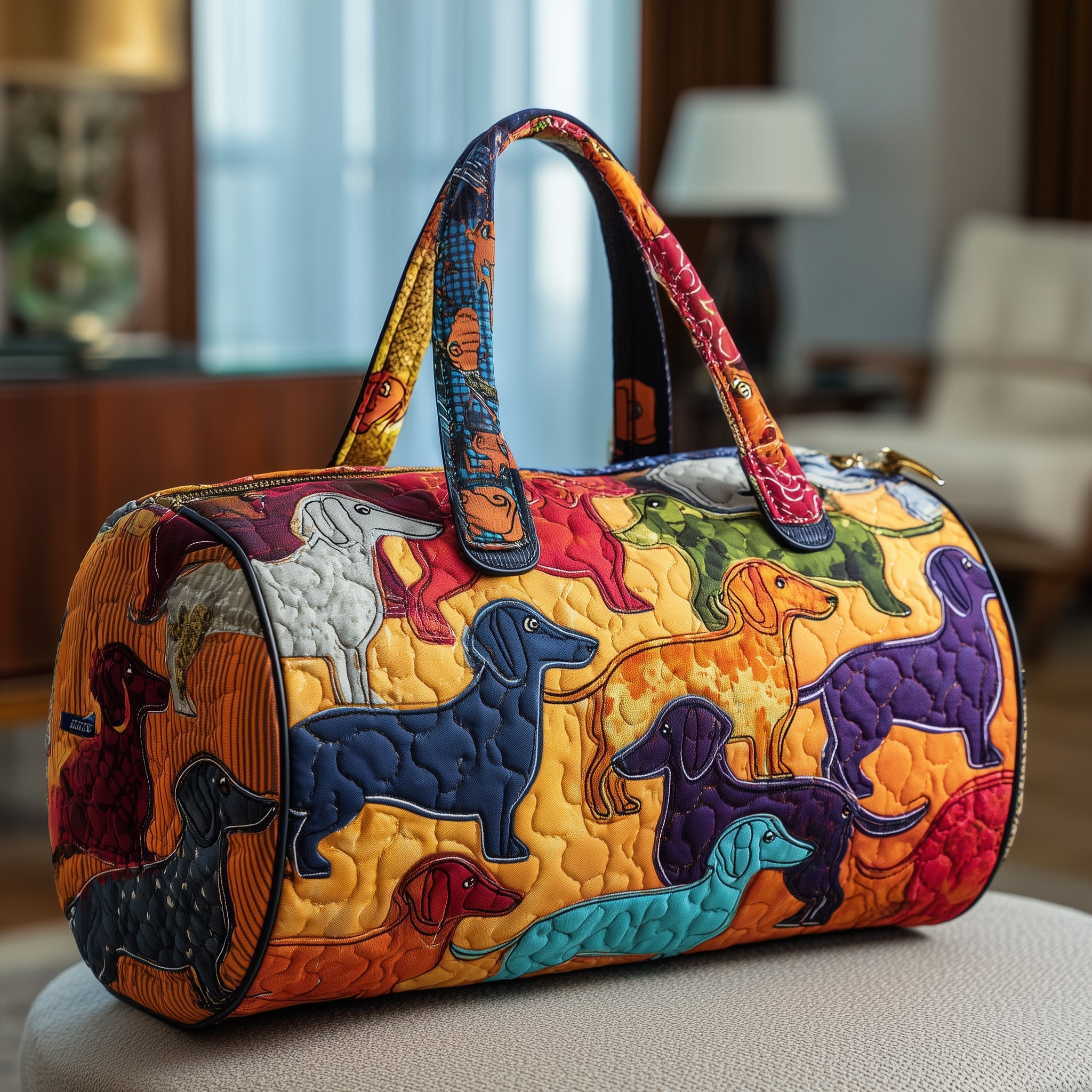 Sausage Dogs Quilted Duffle Bag Practical And Versatile