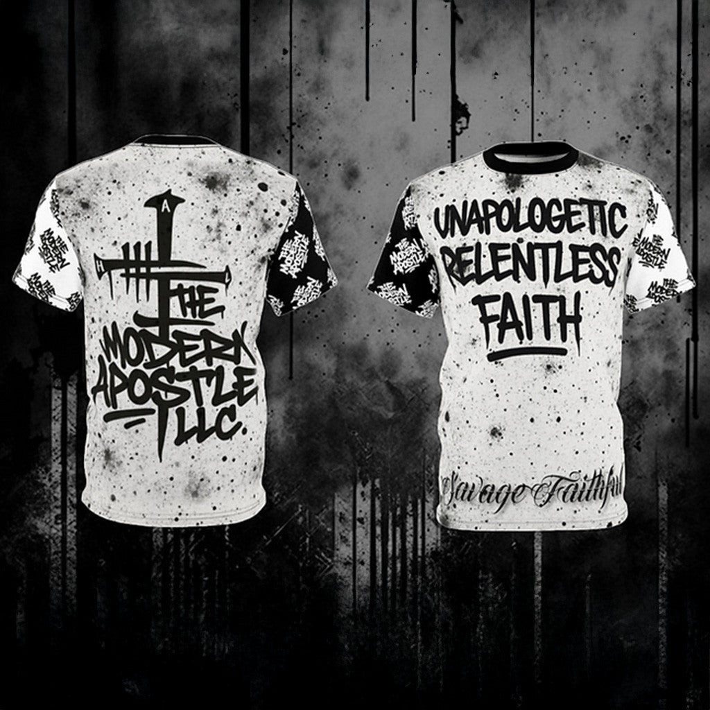 Savage Faithful Black And White Street Graffiti T-Shirt Vintage Christian Shirt Gifts For Him Savage Faithful Black And White Street Graffiti T-Shirt Vintage Christian Shirt Gifts For Him