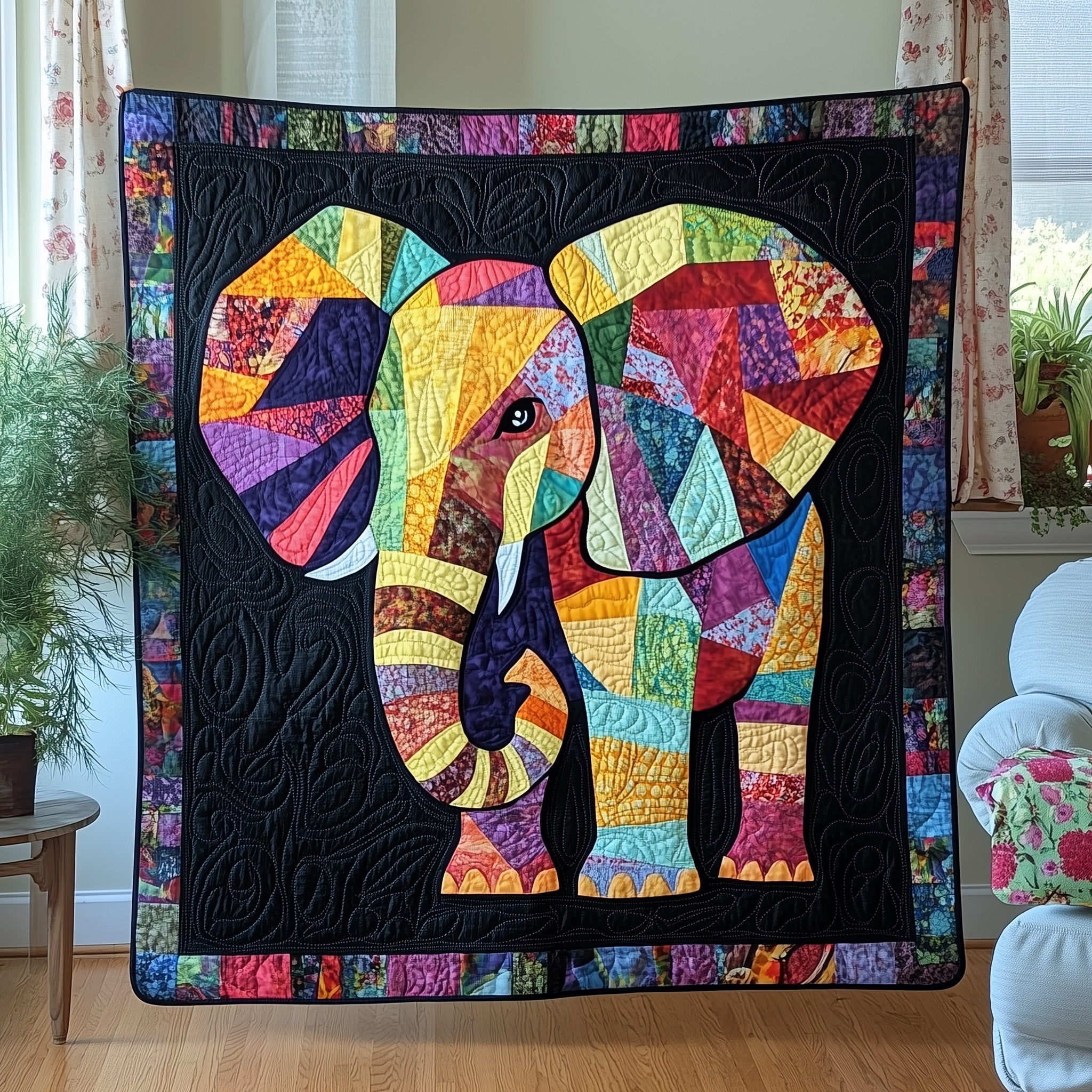 Savanna Elephant Quilted Blanket Merchandise Throw BlanketGifts For Someone Who Loves Elephants