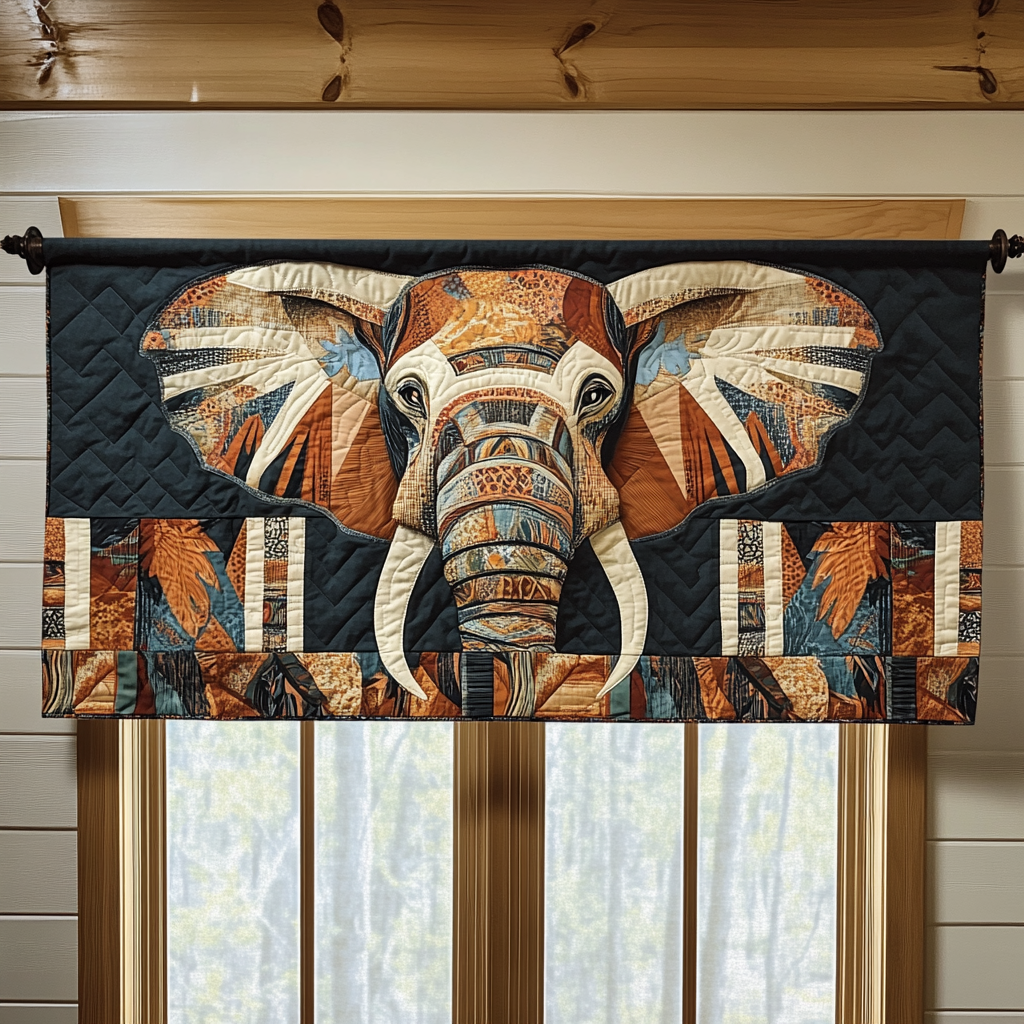 Savanna Majesty Quilted Valance Foyer Christmas Decor Christmas Presents For Elephant Lovers