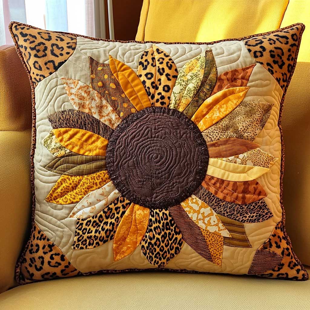 Savanna Sunflower Quilt Pillow Case Perfect Home Decor Gift with Premium Pillowcases