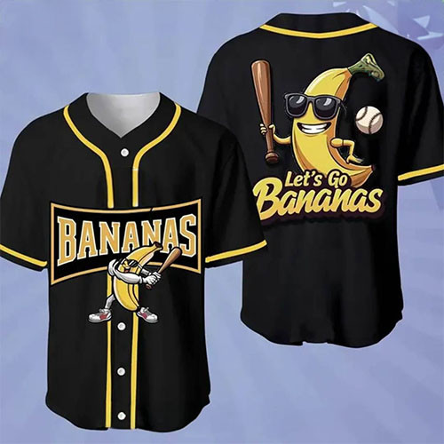 Savannah Bananas 2025 Let's Go Bananas Special Baseball Jersey Unique Gifts For Baseball Fans