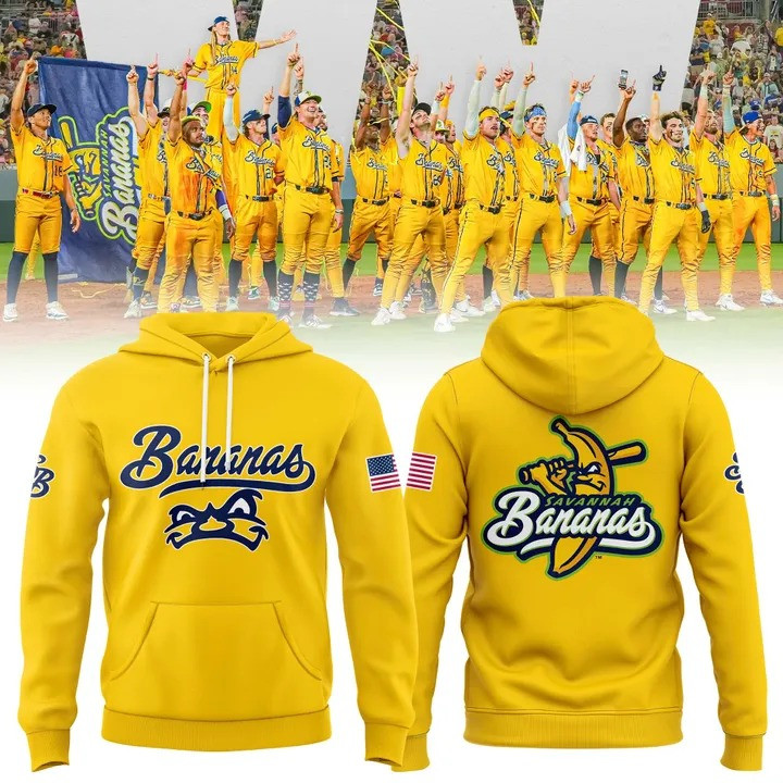 Savannah Bananas Hoodie Yellow Savannah Bananas Ball Nation Fan Merch Baseball Lovers Gifts