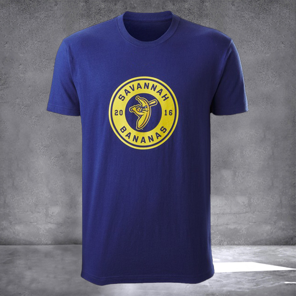Savannah Bananas Shirt Bananas EvoShield Yellow Circle Patch Logo Tee 2016