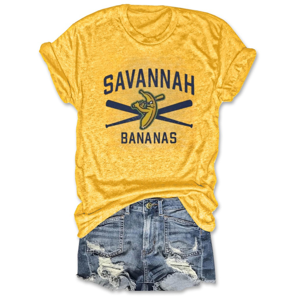 Savannah Bananas Yellow Women's T-Shirt Baseball Lovers Fan Merch Clothing