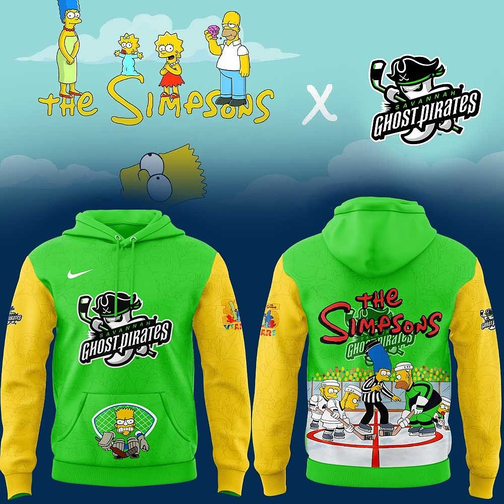 Savannah Ghost Pirates x 35th The Simpsons Hoodie