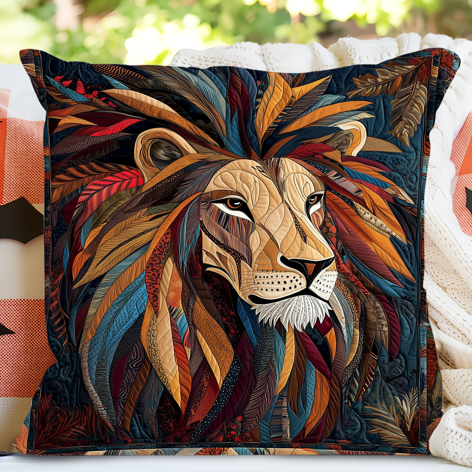 Savannah Majesty Quilted Pillow Case Festive Holiday Throw Pillow