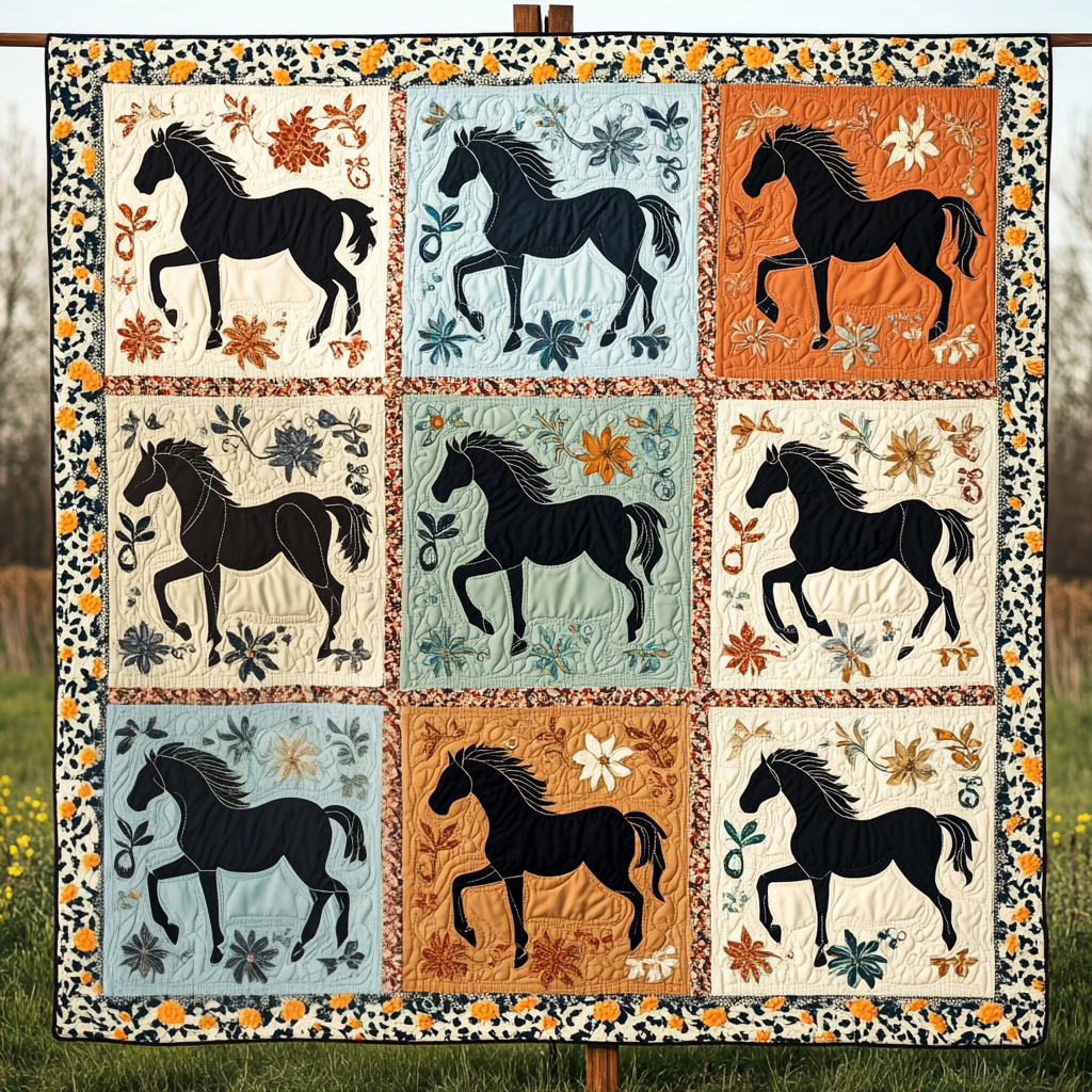 Savannah Stallion Quilted Blanket Equestrian Birthday Gifts