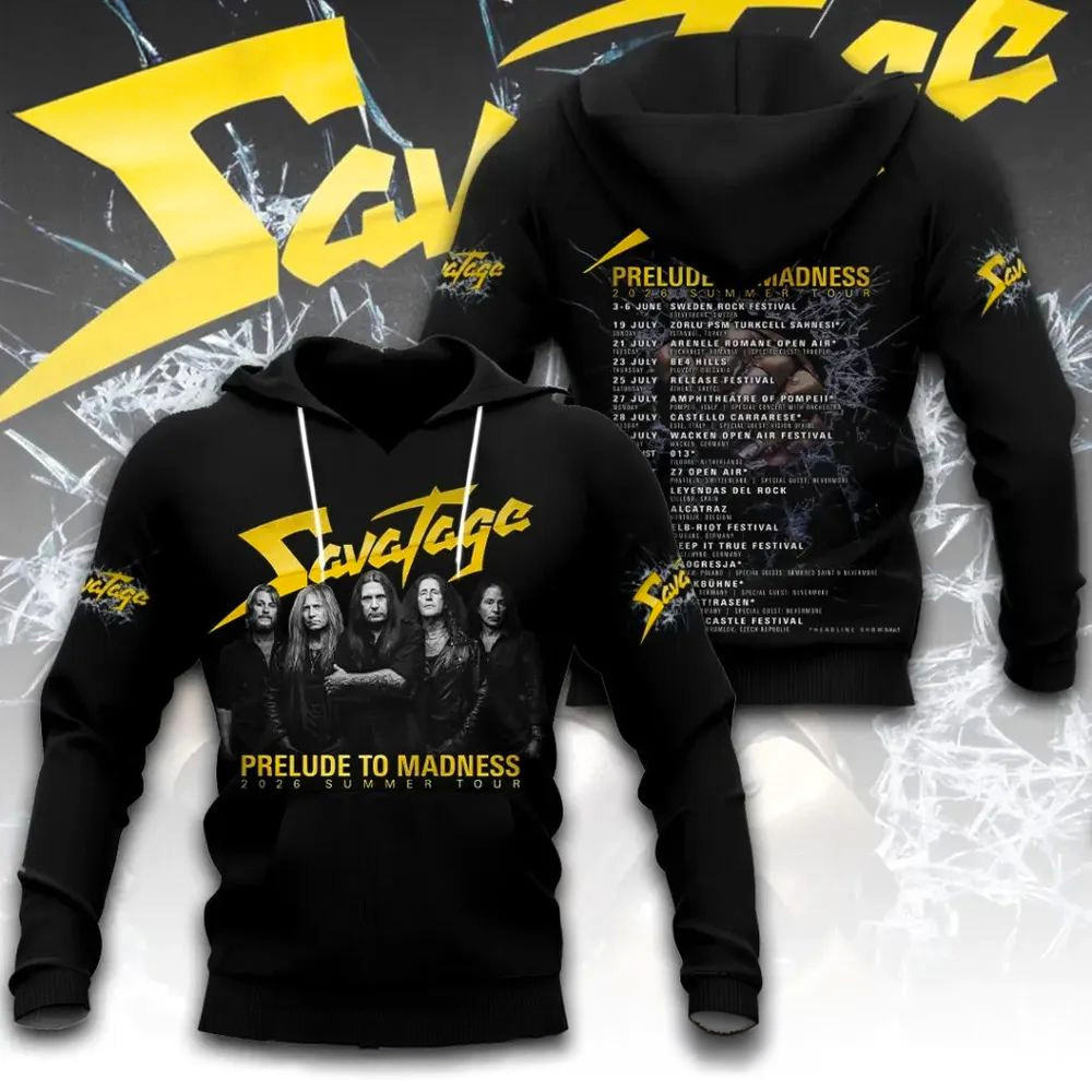 Savatage Prelude To Madness 2026 Summer Tour Hoodie Savatage Merch Gifts For Band Fans
