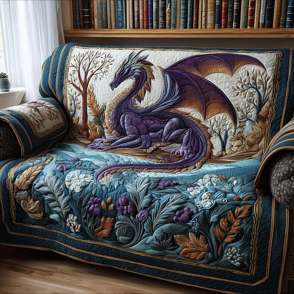 Scales of Imagination Quilted Sofa Cover Living Room Decorations Book Themed Birthday Presents