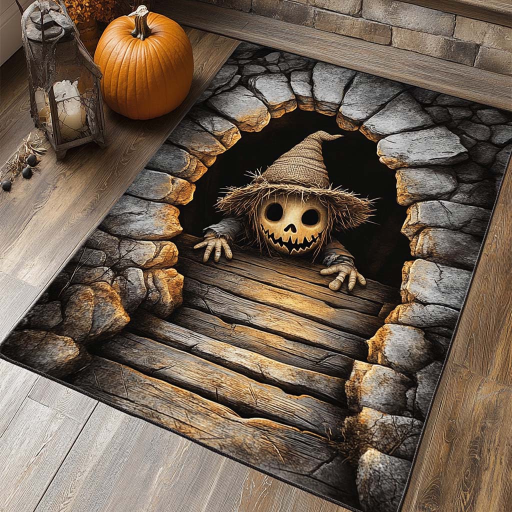 Scarecrow Jack Area Rug Home Entrance Decor Ideas Halloween Anniversary Gifts