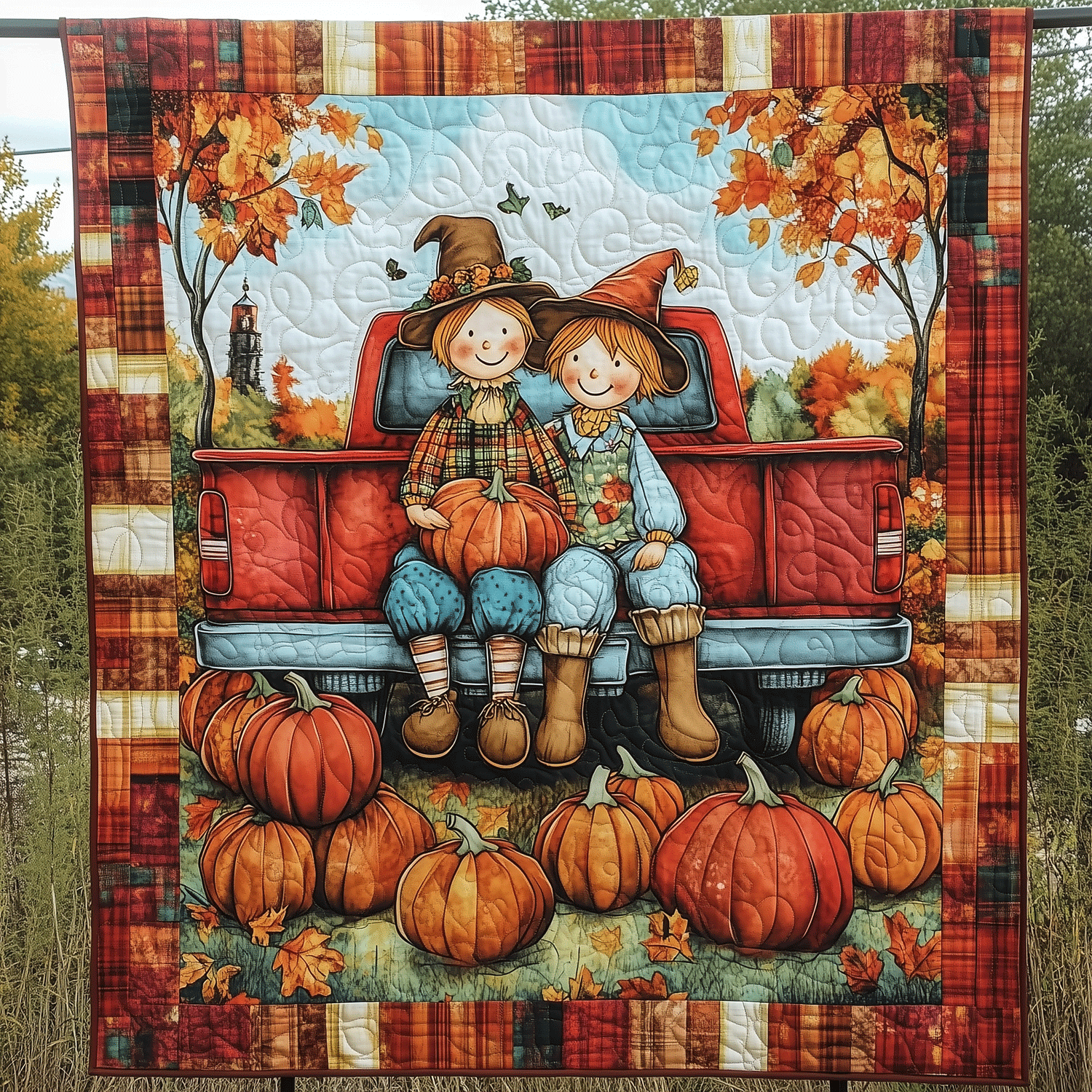 Scarecrow Secrets Quilted Blanket Gift For Mid Autumn Festival