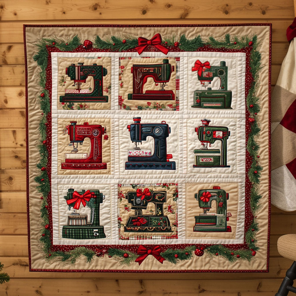 Scarlet Bloom Sewing Machine Quilted Blanket Throw Blankets Christmas Presents For Daughter