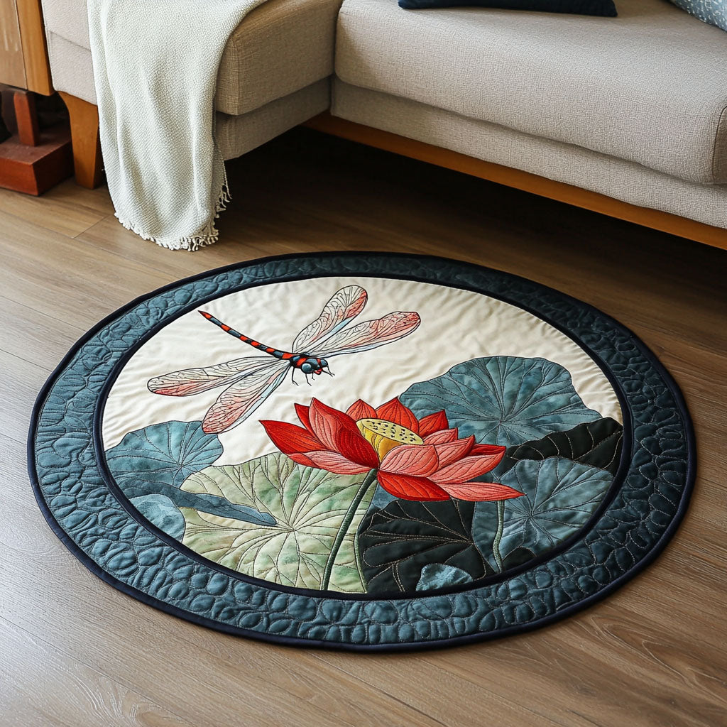 Scarlet Harmony Quilted Round Mat Entryway Ideas Dragonfly Mother's Day Gifts