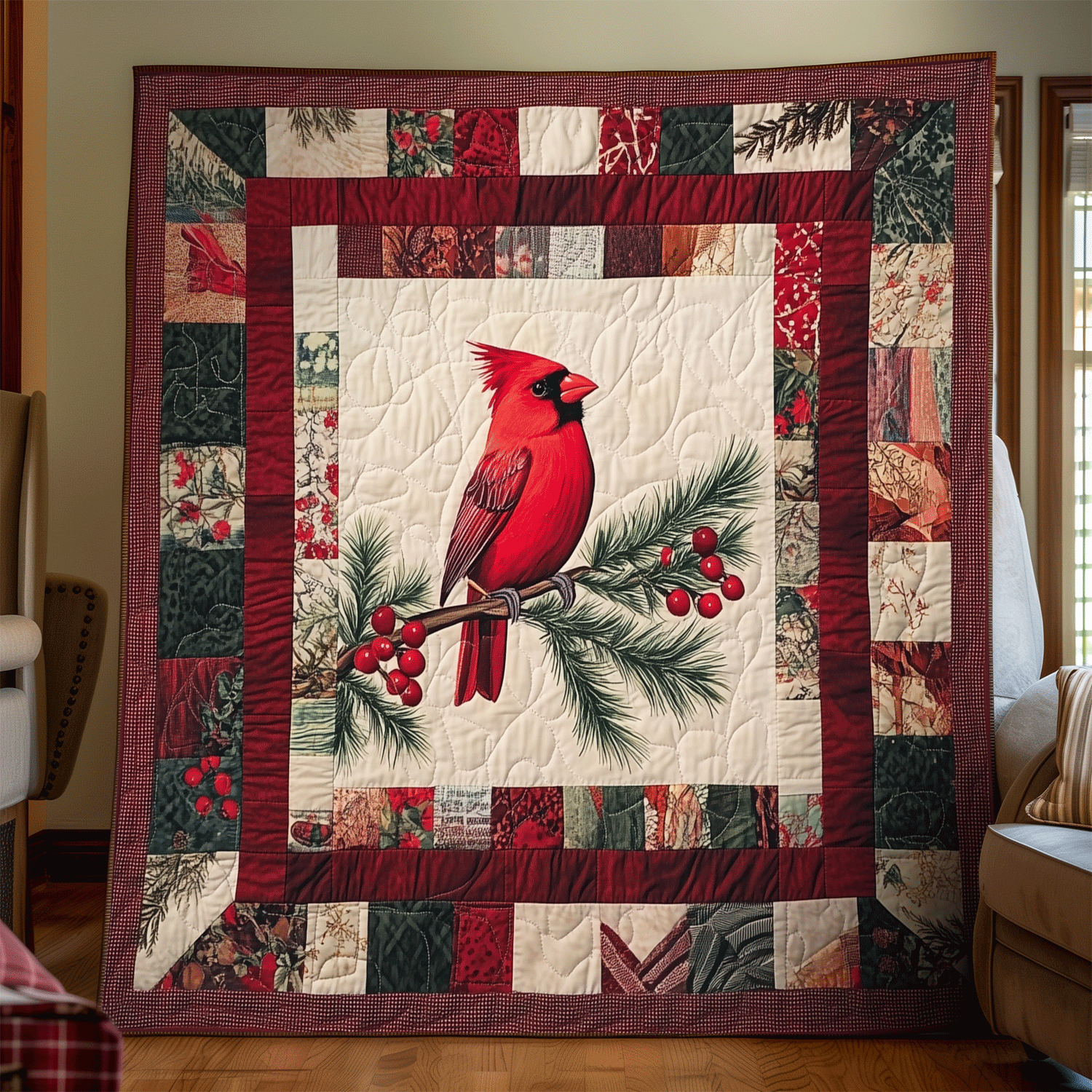 Scarlet Perch Quilted Blanket Cardinal Gifts For Mom