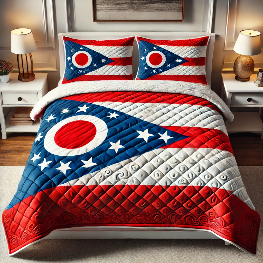 Scarlet Pride Quilted Bedding Set Bed Room Decoration Cardinal Gifts For Christmas