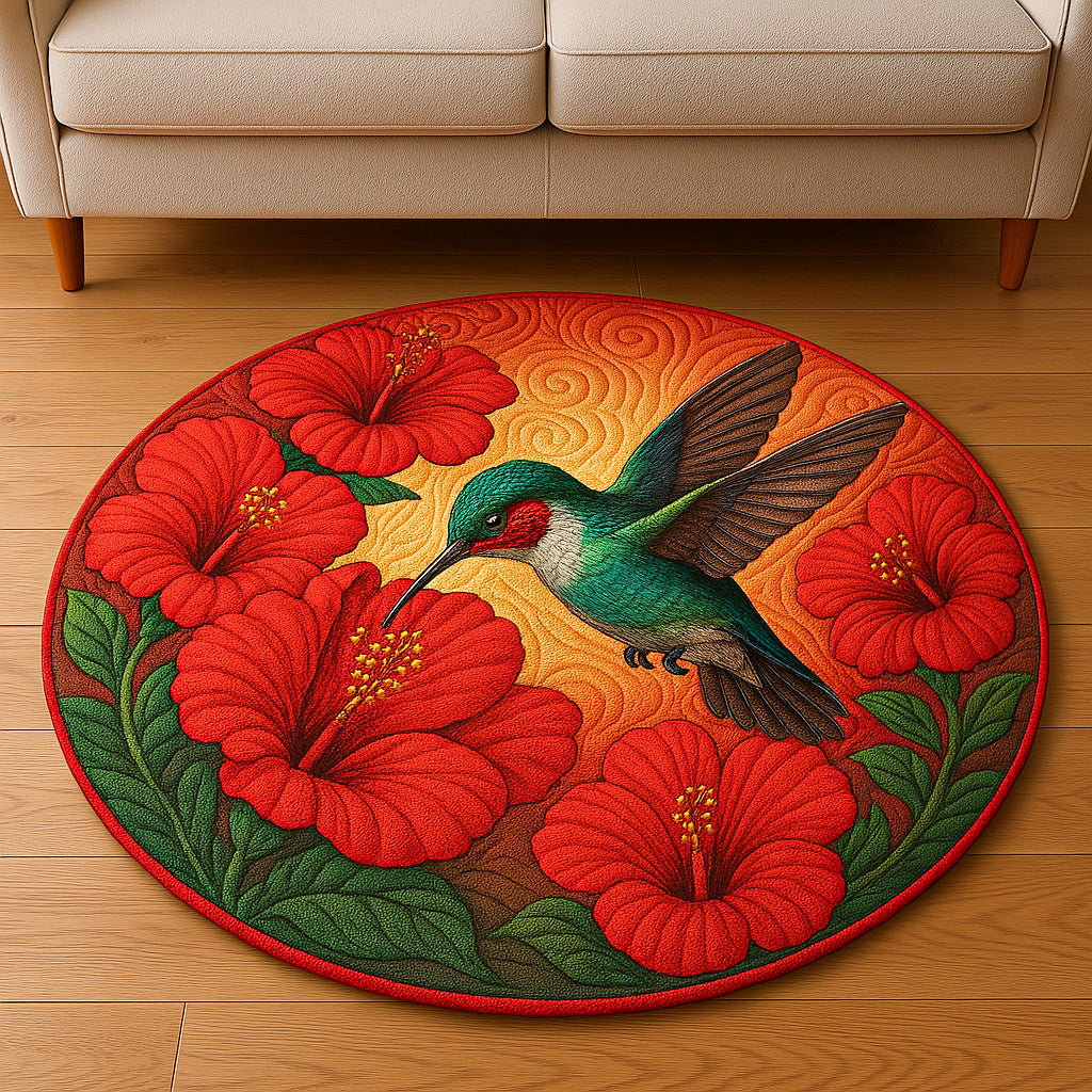 Scarlet Quilted Round Mat Entryway Rug Ideas Hummingbird Gifts For Mom