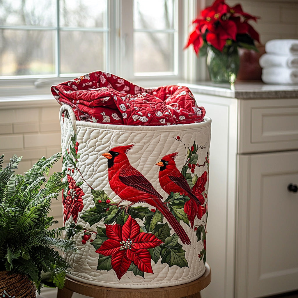 Scarlet Song Quilted Laundry Basket Perfect Gift For Your House