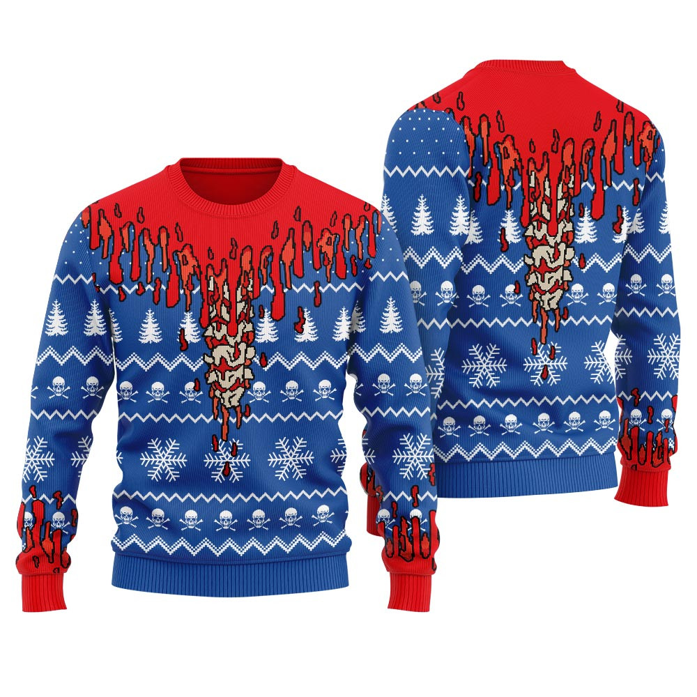 Scary Halloween Sweater For Men Holiday Merch That Makes a Perfect Christmas Gift