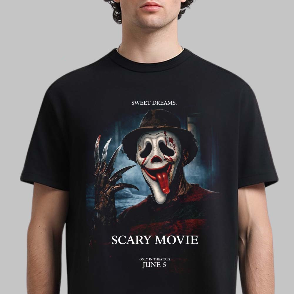 Scary Movie 6 Funny Freddy Krueger Sweet Dreams T-Shirt Scary Movie Fan Merch Gift Idea