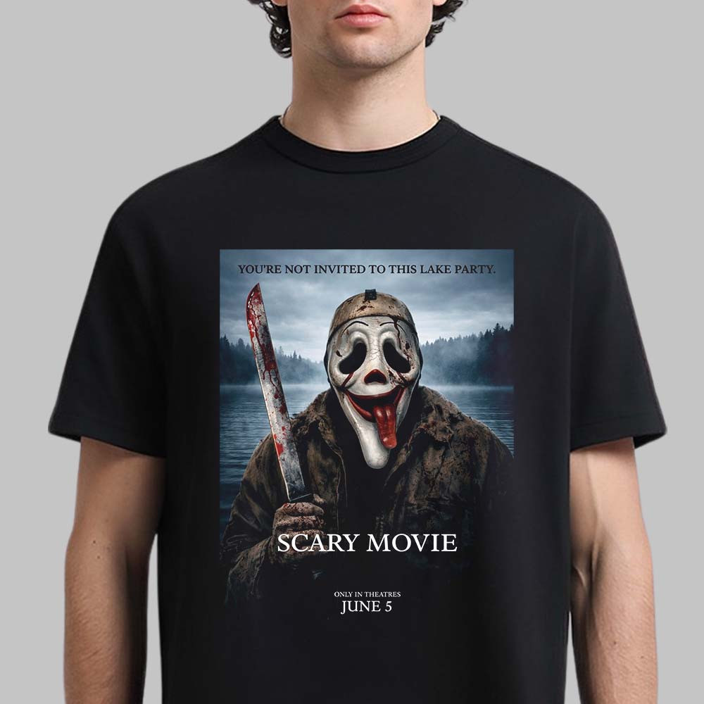 Scary Movie 6 Funny Michael Myers T-Shirt You're Not Invited To This Lake Party Shirt
