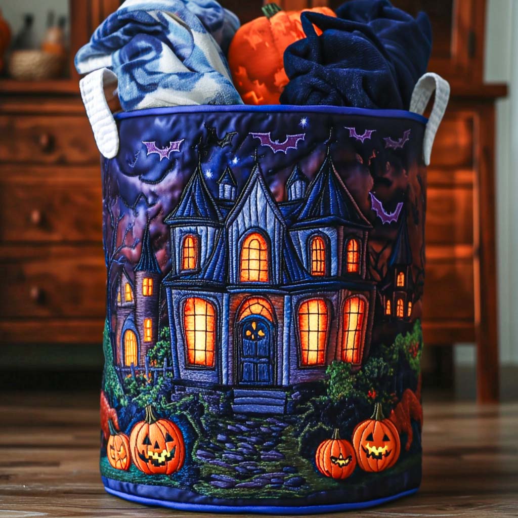 Scary Sweet Quilted Laundry Basket Valentine's Day Merch Gift