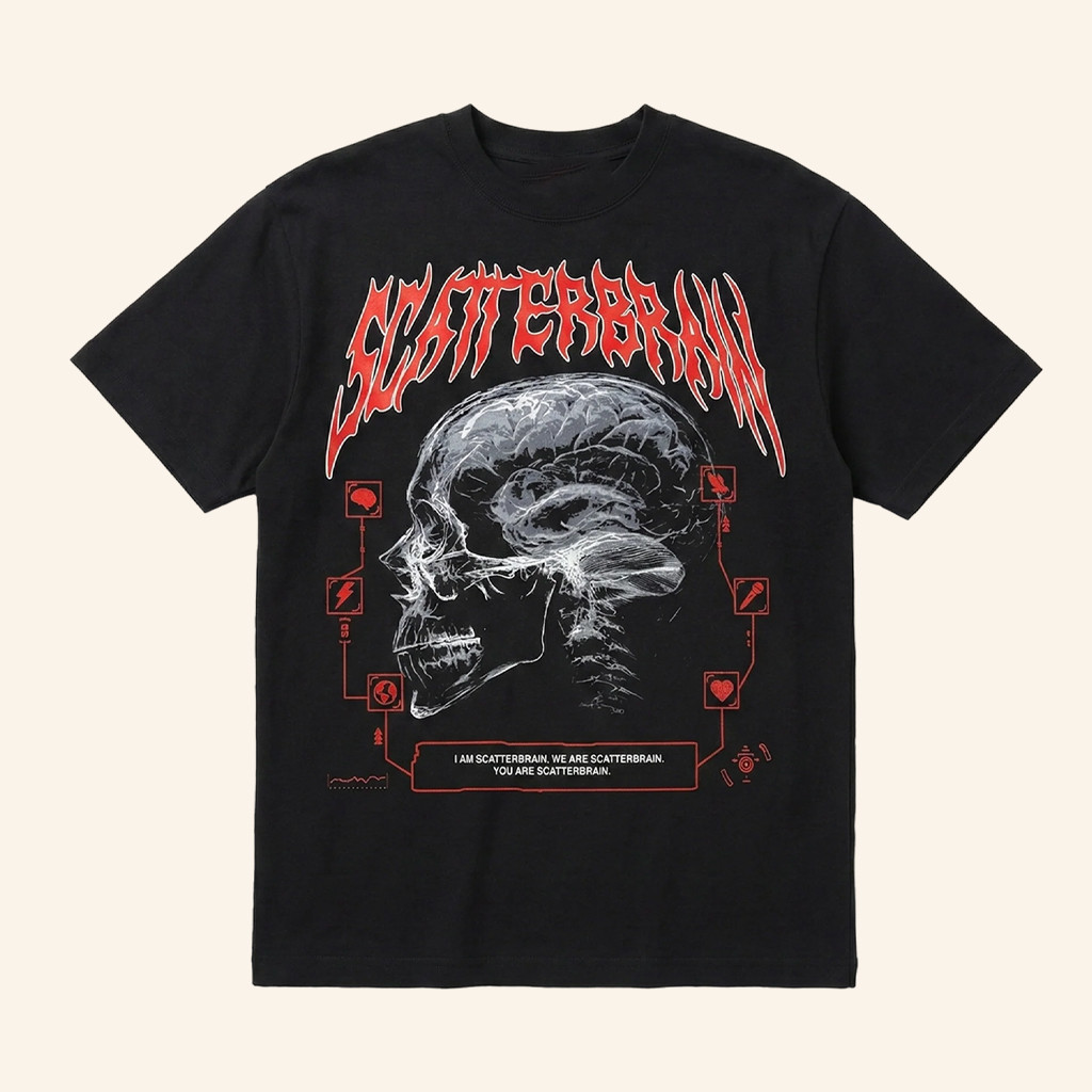 Scatterbrain Merch X Ray Black T-Shirt Unique Gifts Ideas For Friends Scatterbrain Merch X Ray Black T-Shirt Unique Gifts Ideas For Friends