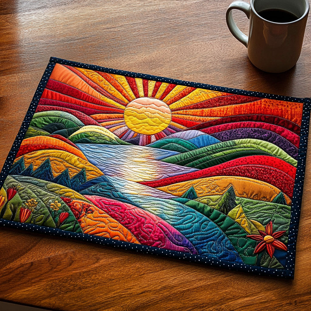 Scenic Vista Quilted Placemat Dining Table Decor Fun Fall Gift Ideas