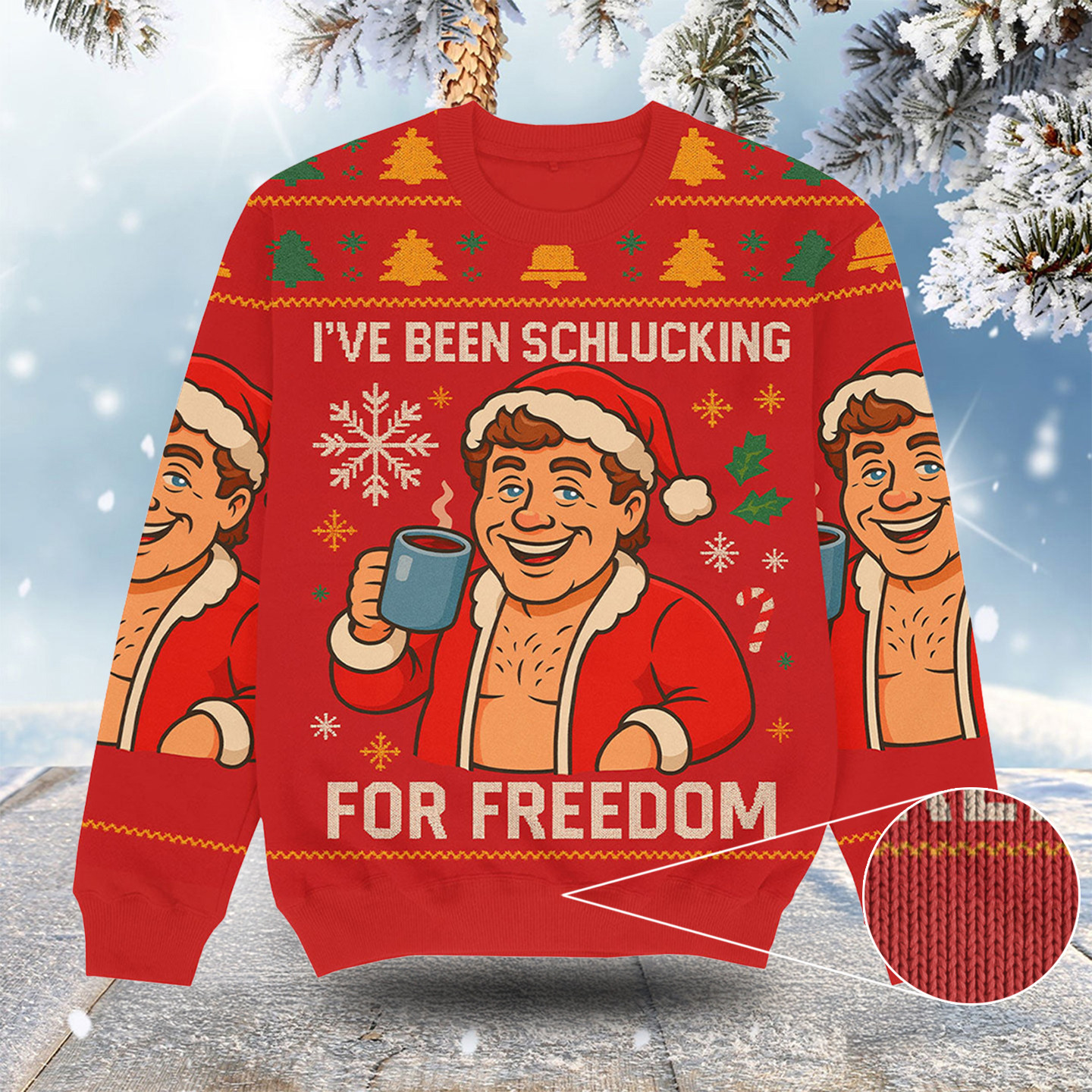 Schlucking For Freedom Christmas Ugly Sweater Merry Xmas Clothing Gifts To Get A Brother