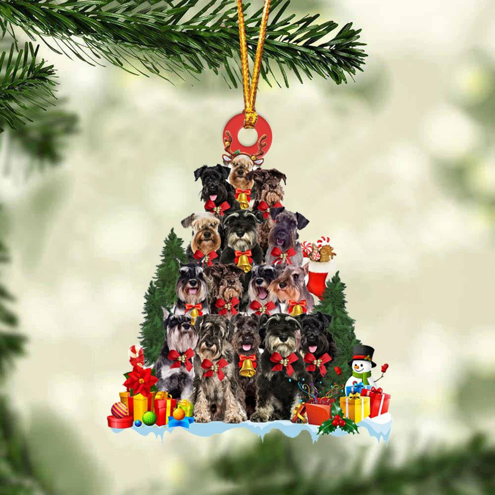 Schnauzer Dog Christmas Tree Ornament Dog Gifts Acrylic Ornament Dog Gifts Acrylic Ornament