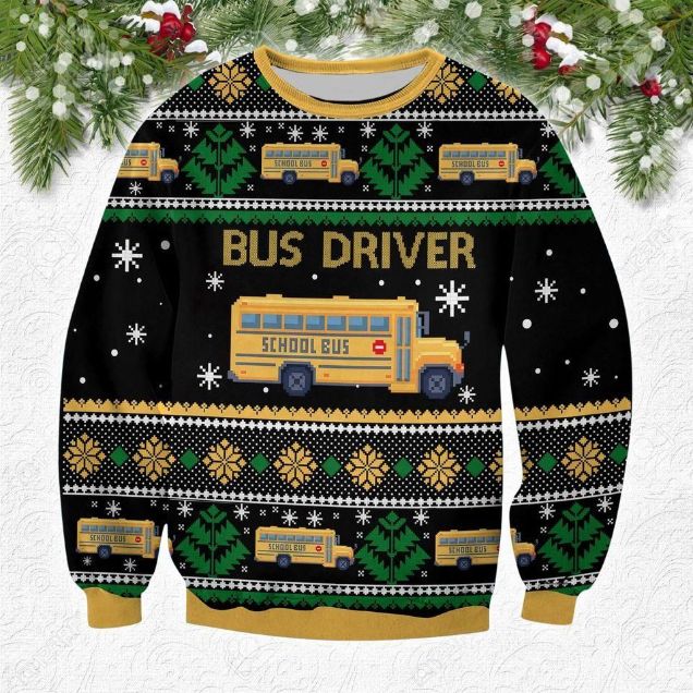 School Bus Driver Ugly Christmas Sweater Unique Christmas Gift Ideas For Bus Driver