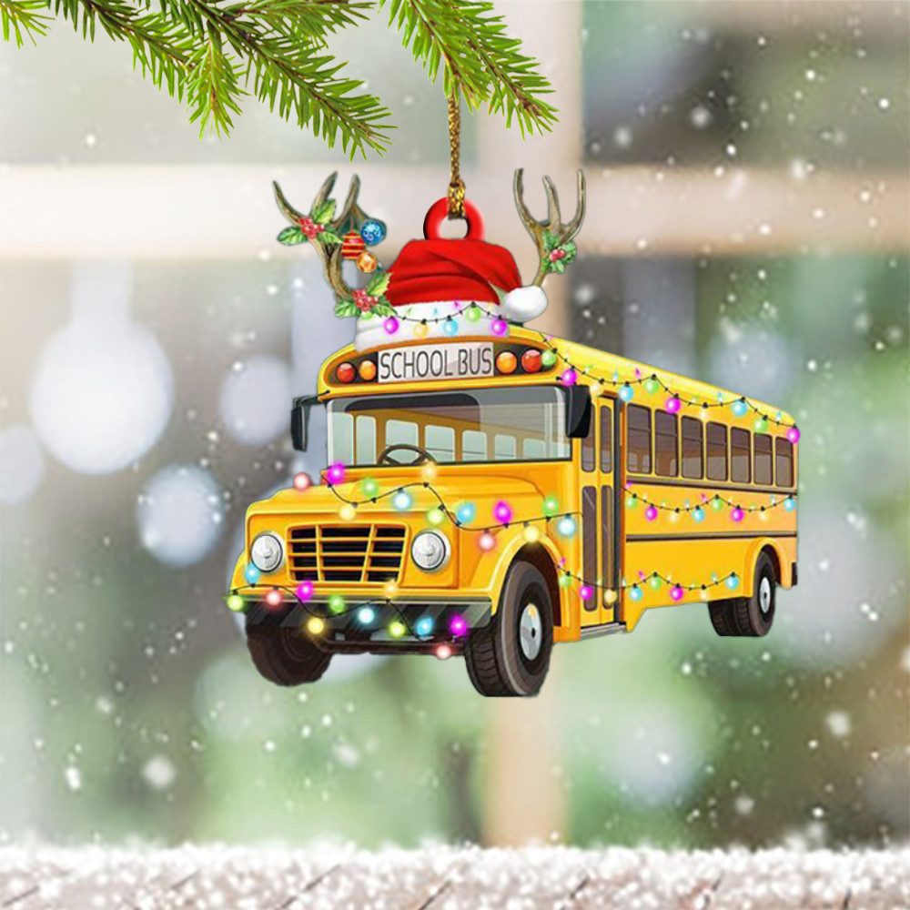 School Bus Ornament Bus Drivers Christmas Tree Decoration Ideas 2024