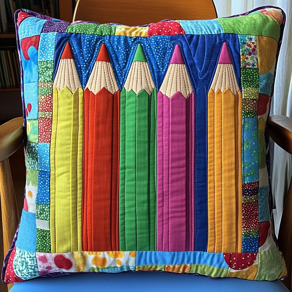 School Supplies Stripes Quilted Pillow Case Cute Pillow Covers Back To School Gifts For Kids