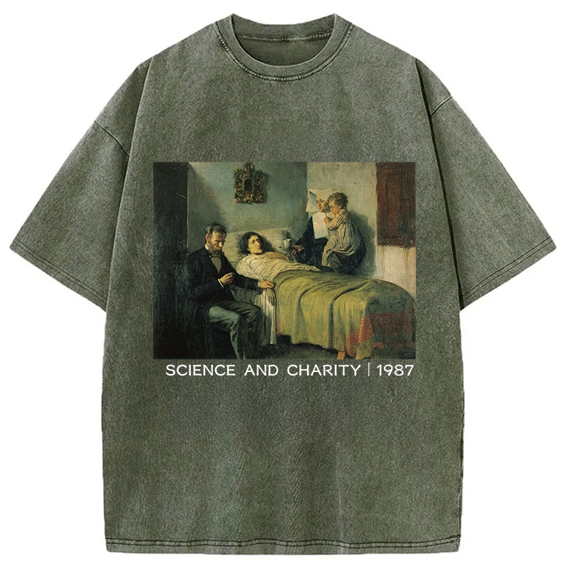 Science and Charity Washed T-Shirt Funny Graphic Gift For Friends Gifts For BFF