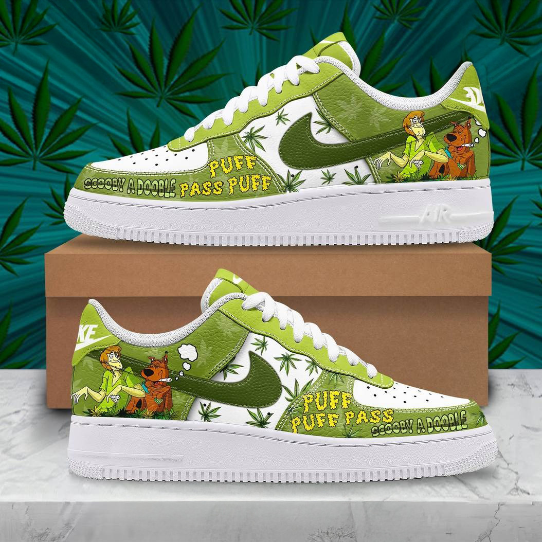 Scooby-Doo Puff Puff Pass Special Air Force 1 Sneaker Boyfriend Gifts