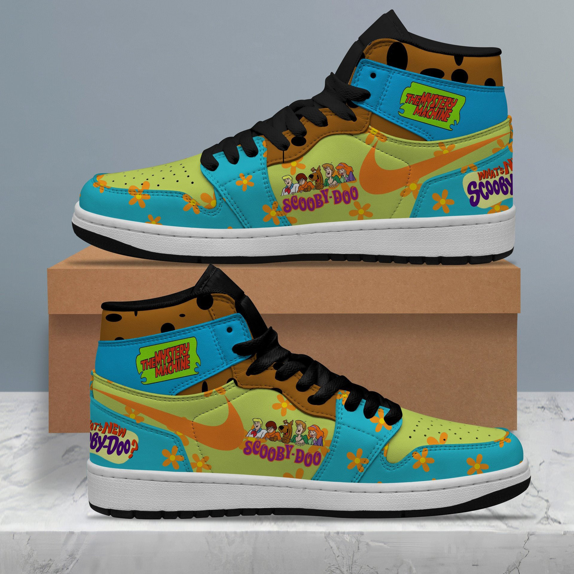 Scooby Doo The Mystery Machine Air Jordan High Top Shoes Gifts For Him Her