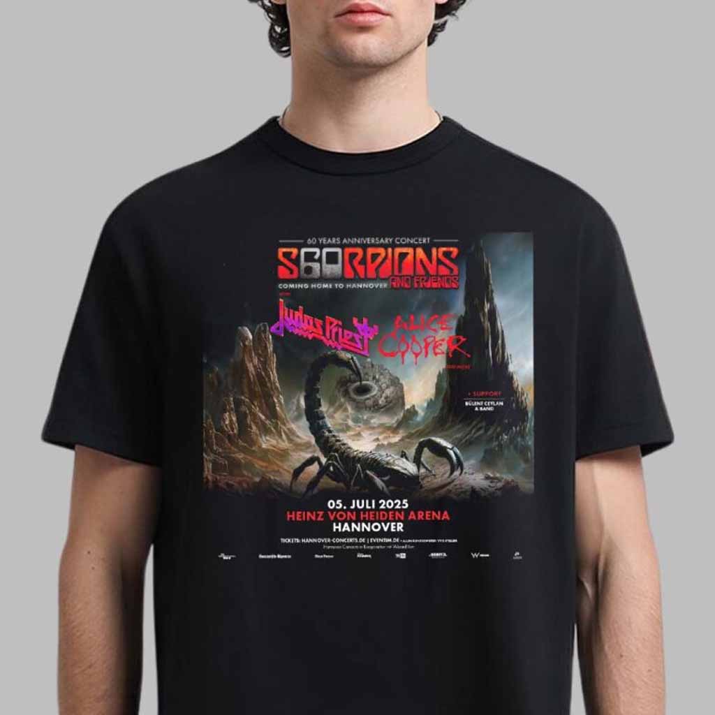Scorpions 60 Years Anniversary Concert Coming Home To Hannover And Friends At Heinz Von Heiden Arena On July 5 2025 T-Shirt Scorpions Merch Scorpions 60 Years Anniversary Concert Coming Home To Hannover And Friends At Heinz Von Heiden Arena On July 5 2025 T-Shirt Scorpions Merch