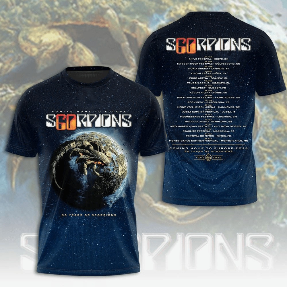 Scorpions Coming Home To Las Vegas 1965 2025 T-Shirt Best Gifts For Music Lovers